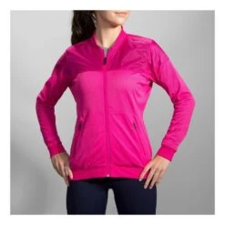 Brooks Running Run-Thru Jacket Femme Rose -Vêtements De Sport main 148837 103978 3 b8ef