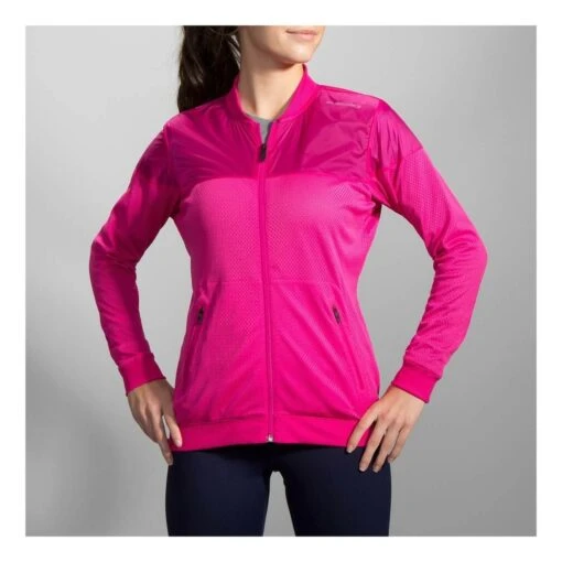 Brooks Running Run-Thru Jacket Femme Rose – Image 3