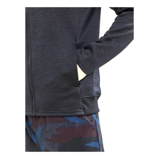 Craft Adv Charge Zip Hood Jacket Homme Noir – Image 3