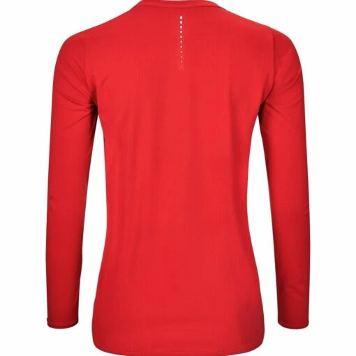 Odlo T-Shirt Manches Longues Zeroweight Chill-Tech Femme Rouge – Image 2