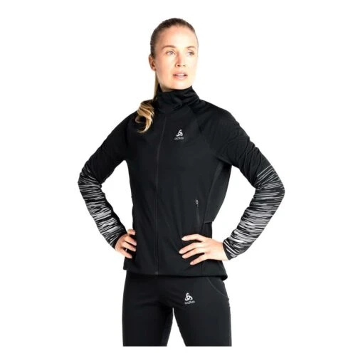 Odlo Zeroweight Pro Warm Reflect Jacket Femme Noir – Image 2