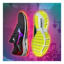 Mizuno Wave Rider 24 Homme Noir -Vêtements De Sport main 325805 208904 3 a96f