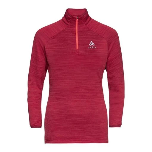 Odlo Run Easy Warm Midlayer 1/2 Zip Femme Framboise