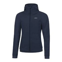 Gore Wear R3 GThermo Shirt Capuche Femme Bleu Foncé