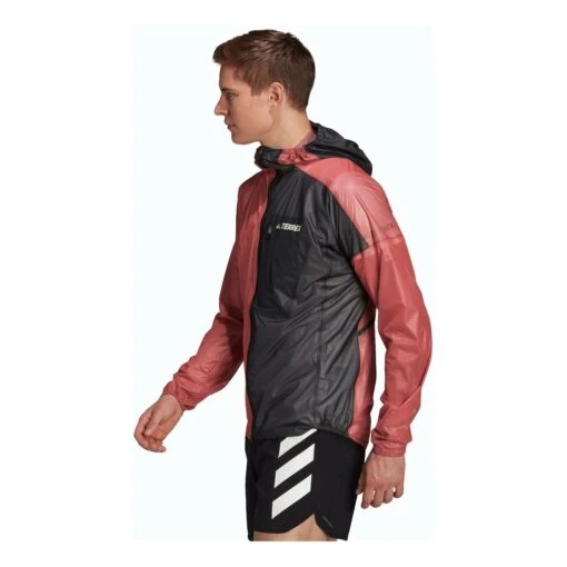 Adidas Agravic Rain Jacket Homme Rouge – Image 3