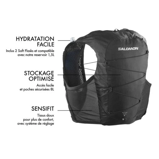 Salomon Active Skin 8 Noir – Image 2