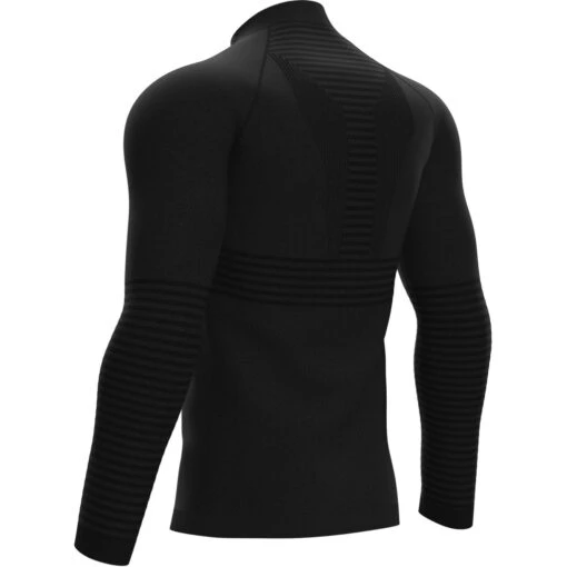 Compressport Seamless Zip Sweatshirt Homme Noir – Image 2