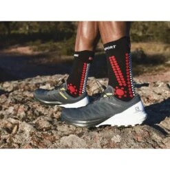 Compressport Pro Racing Socks V4.0 Trail Noir -Vêtements De Sport main pro racing socks v4 trail black red 7 1 49b9