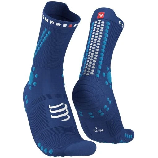 Compressport Pro Racing Socks V4.0 Run High Bleu Foncé