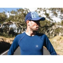 Compressport Training Tshirt Long Sleeve Homme Bleu -Vêtements De Sport main training tshirt ls dark blue 1 1 f86a