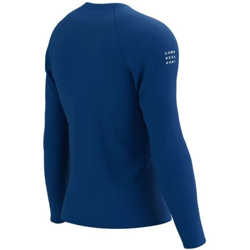 Compressport Training Tshirt Long Sleeve Homme Bleu – Image 2