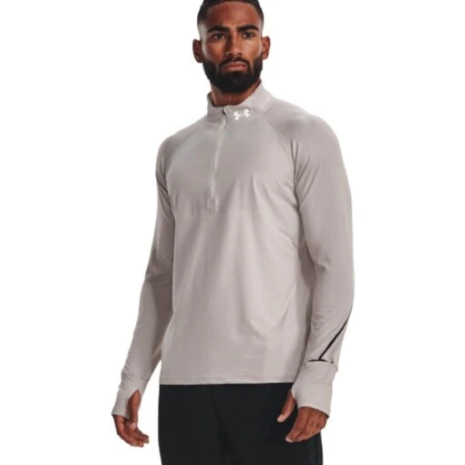 Under Armour Qualifier Run 2.0 Half Zip Homme Blanc – Image 2