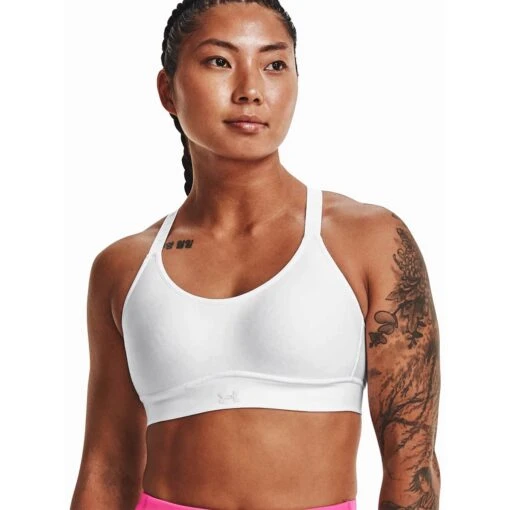 Under Armour Infinity Mid Covered Femme Blanc – Image 3
